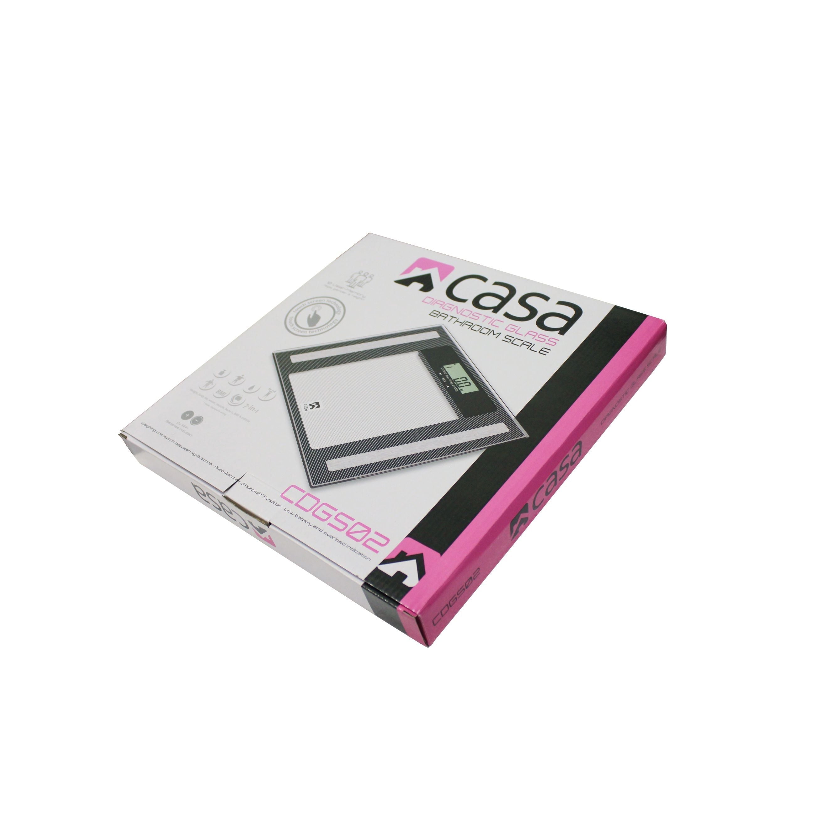 Electronic 7-In-1 Diagnostic Glass Bathroom Scale