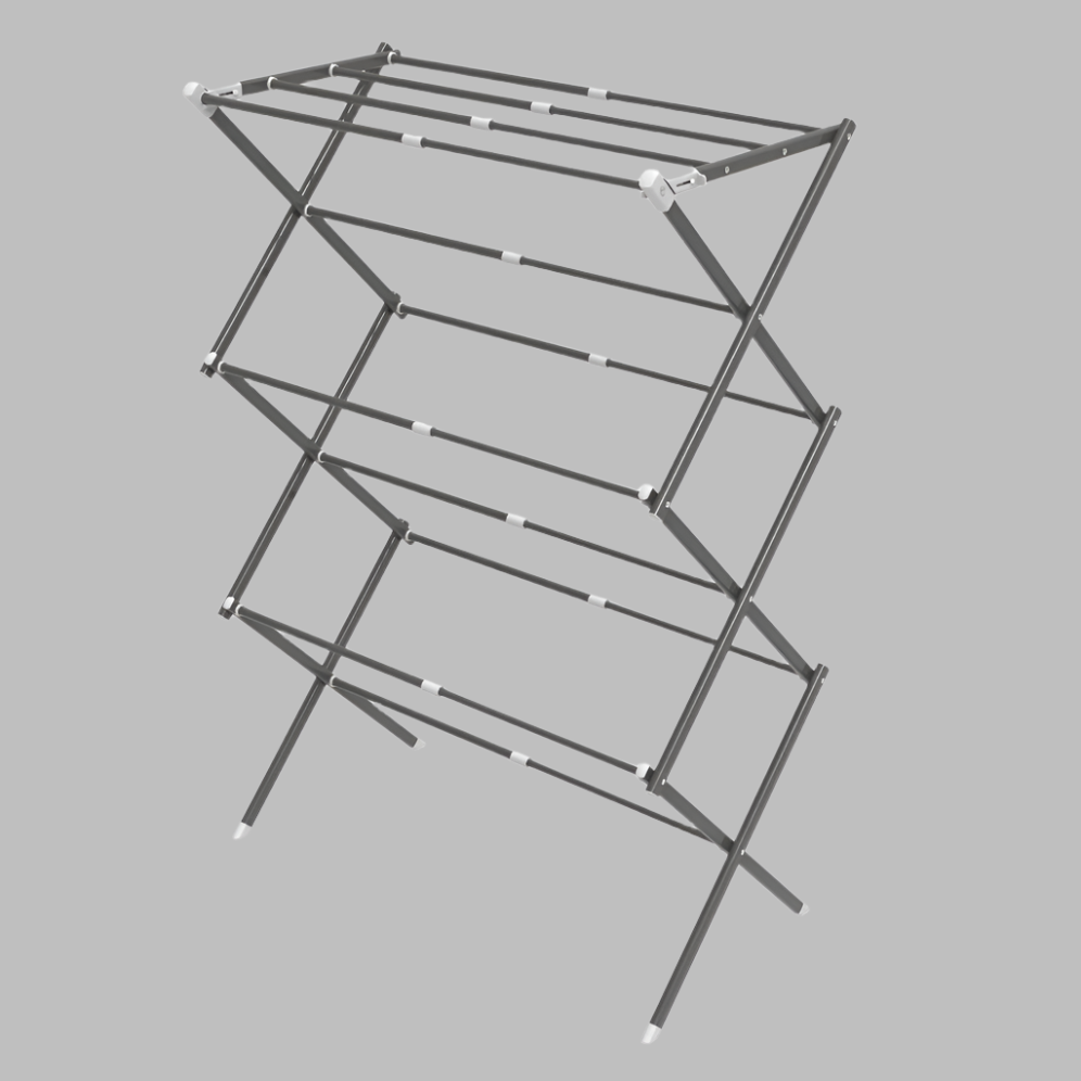 3-Tier Clothes Drying Stand - Foldable, Extendable - 7.5M Capacity