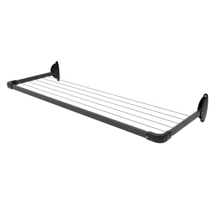 5-LINE MINI FOLD DOWN WALL MOUNTED CLOTHESLINE 1.5M - WITH 7.5M HANGING SPACE