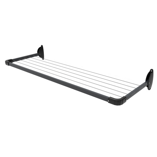 5-LINE MINI FOLD DOWN WALL MOUNTED CLOTHESLINE 1.5M - WITH 7.5M HANGING SPACE
