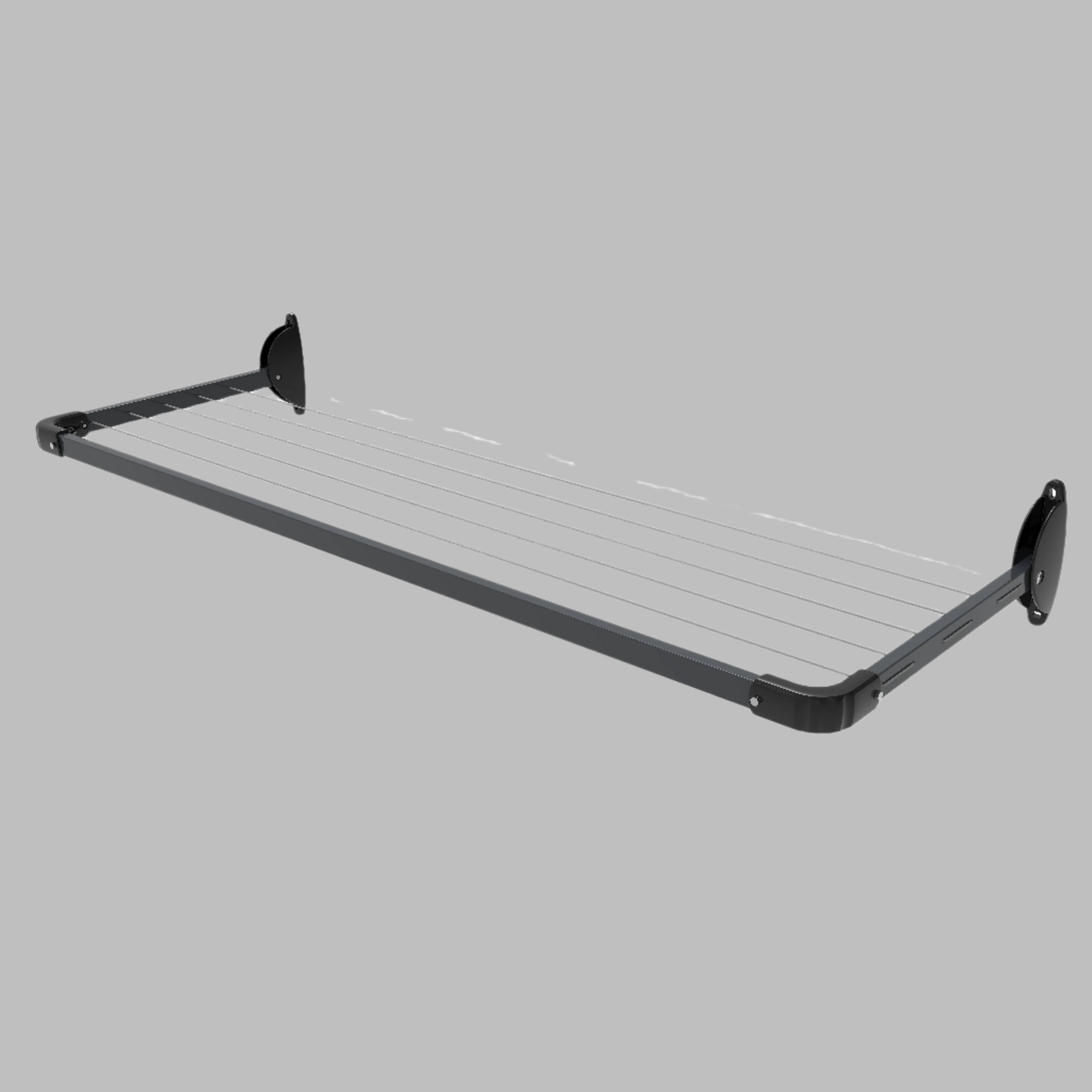 5-Line Mini Fold Down Wall Mounted Clothesline 1.5M - With 7.5M Hanging Space