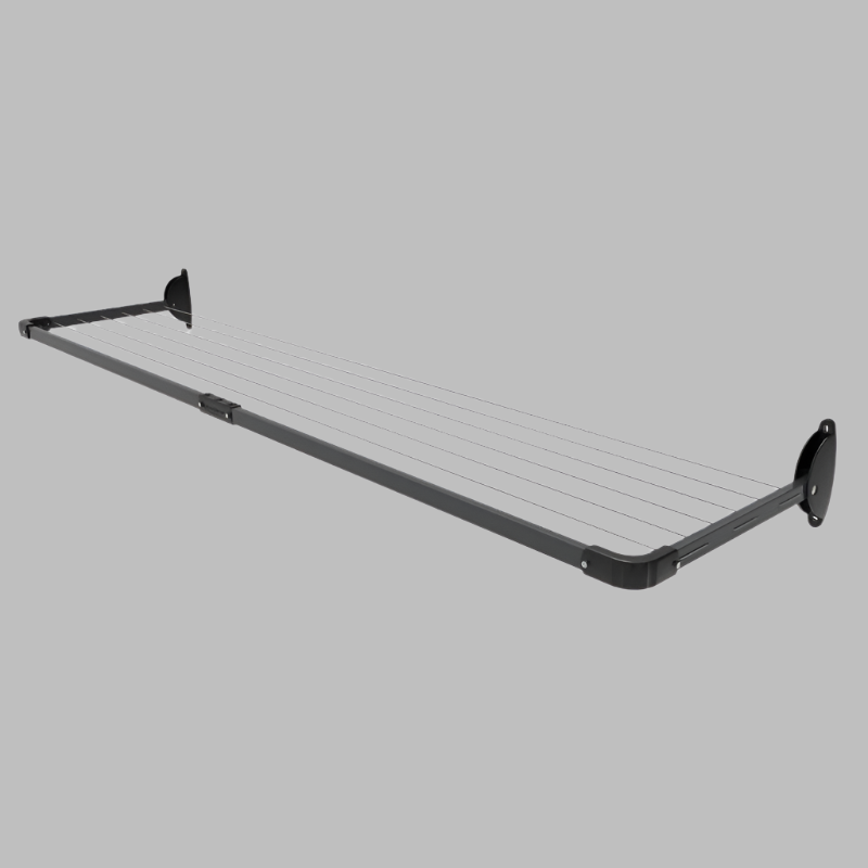 5-Line Slim Fold Down Wall Mounted Clothesline - 11M