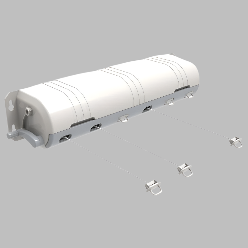 6-Line Retractable Wall Mounted Clothesline
