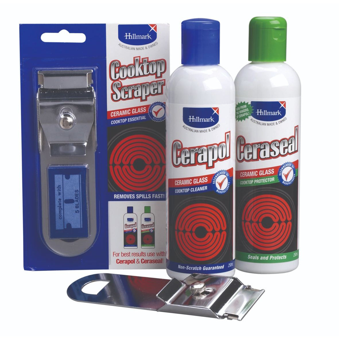 Cleaning Value Pack #1 - Cerapol + Ceraseal + Scraper