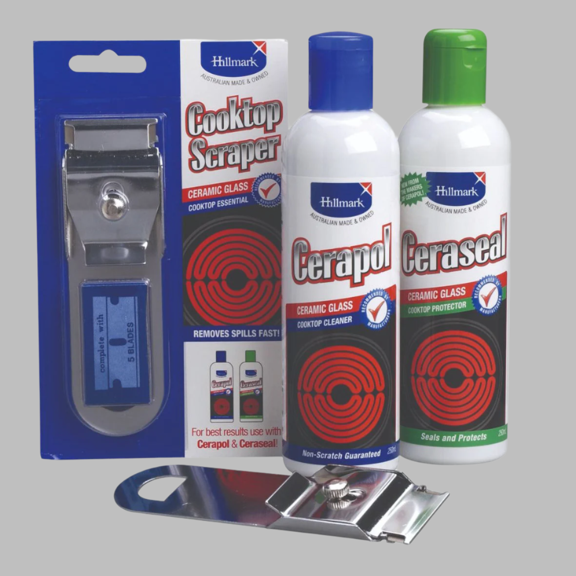 Cleaning Value Pack #1 - Cerapol + Ceraseal + Scraper