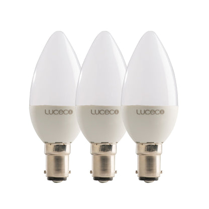3PK CANDLE B15, 3.5W, 250LM ,2700K, WARM WHITE, NON DIM