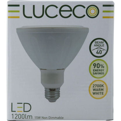 PAR 38, 1PC E27, 15W, 1200LM, WARM WHITE, NON-DIM LED GLOBE