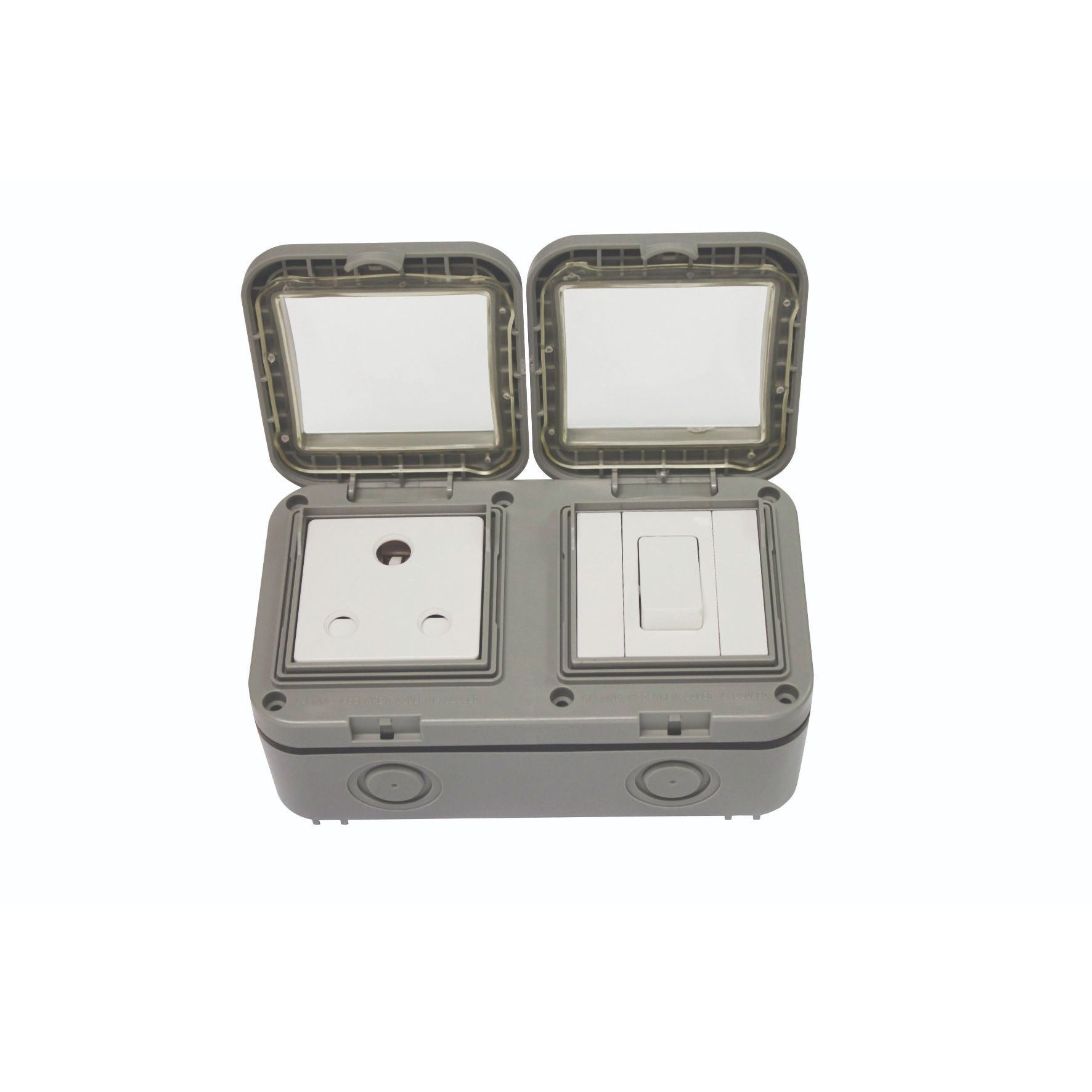 IP55 Single Outdoor Switch & Sa Socket (1 x 3 Pin)