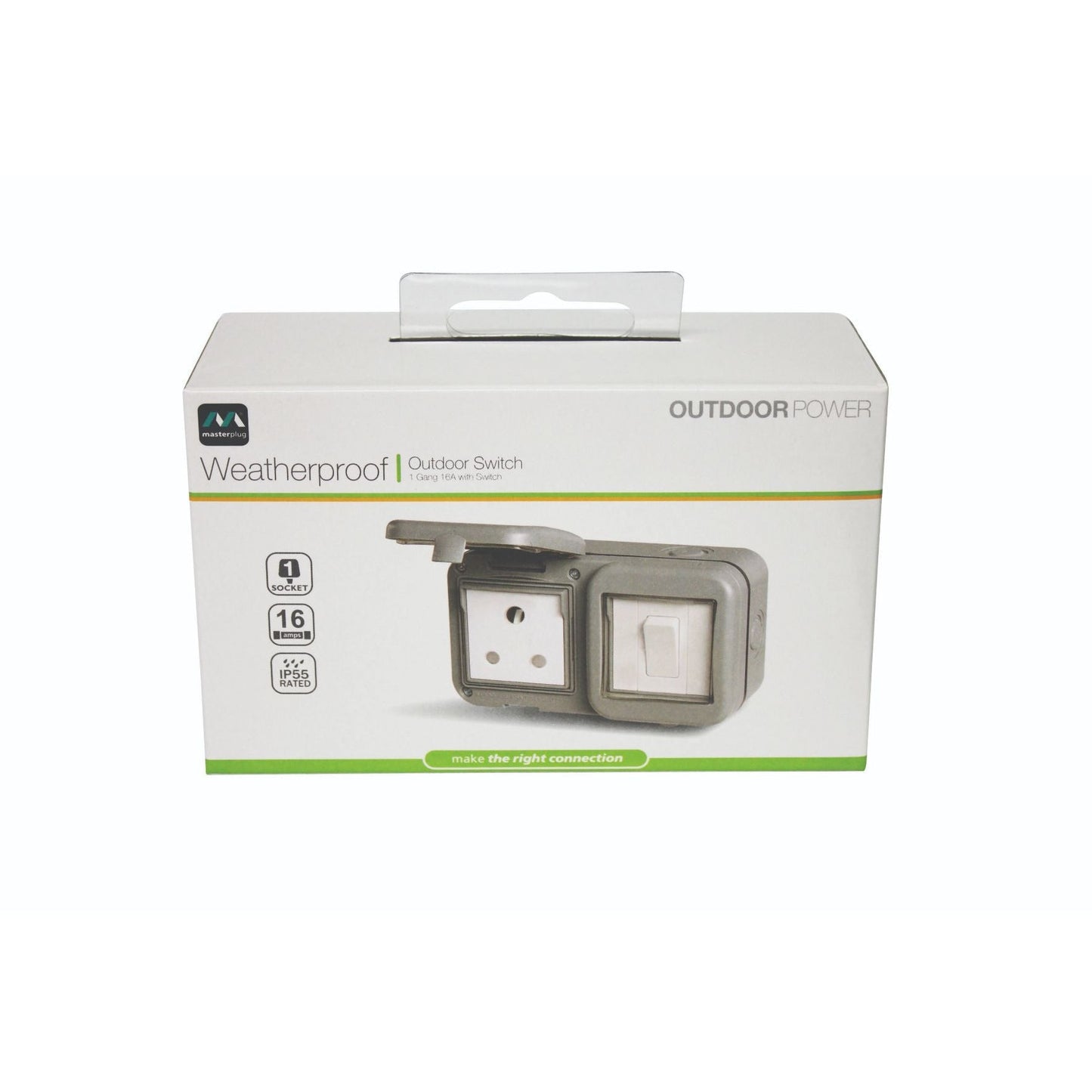 IP55 SINGLE OUTDOOR SWITCH & SA SOCKET (1 X 3 PIN)