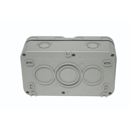 IP55 DOUBLE UNSWITCHED 16A SA OUTDOOR SOCKET (2 X 3 PIN)