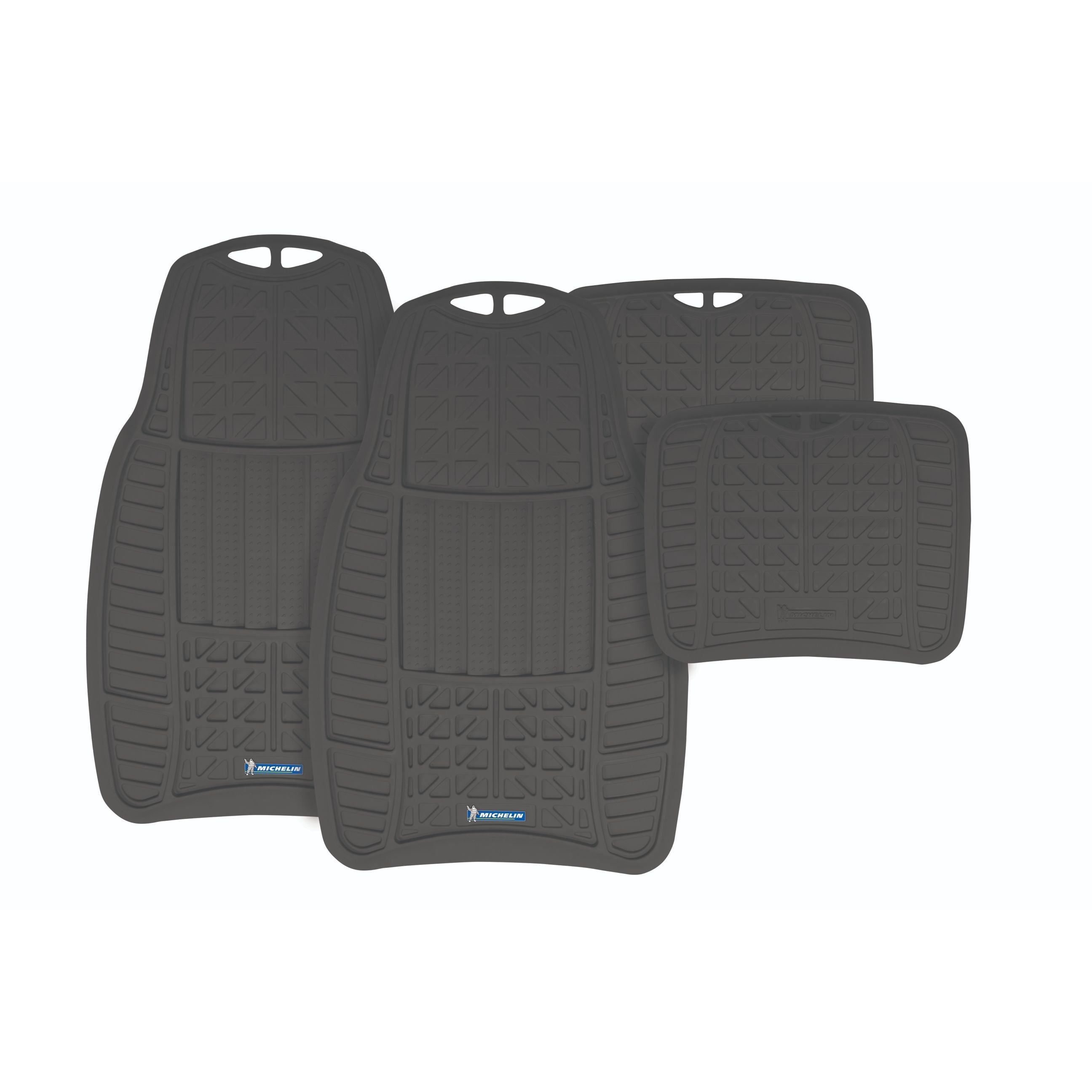 4Pc All-Weather Rubber Car Floor Mat Set