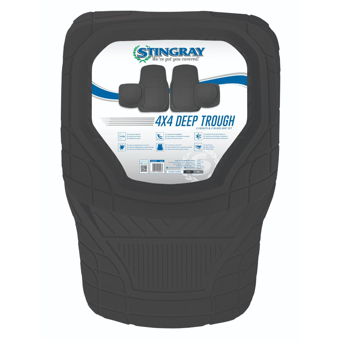 Deep Trough Car Mat 4Pc Set