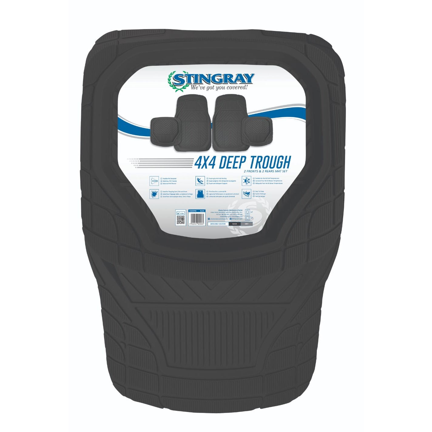 Deep Trough Car Mat 4Pc Set