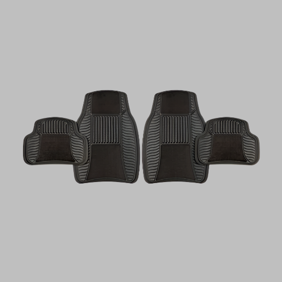 Car Mat 4Pc Set - Rubber/Velour