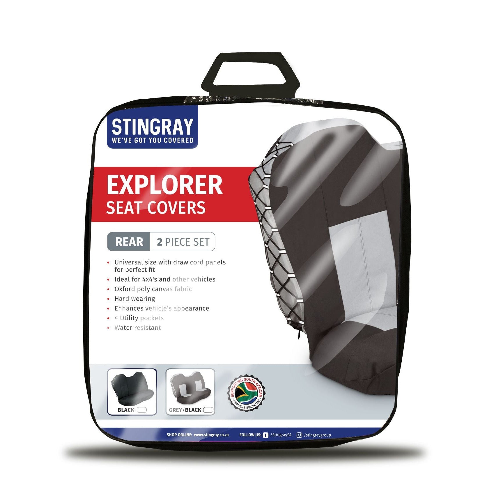 Explorer 2Pc Rear Car Seat Cover Set