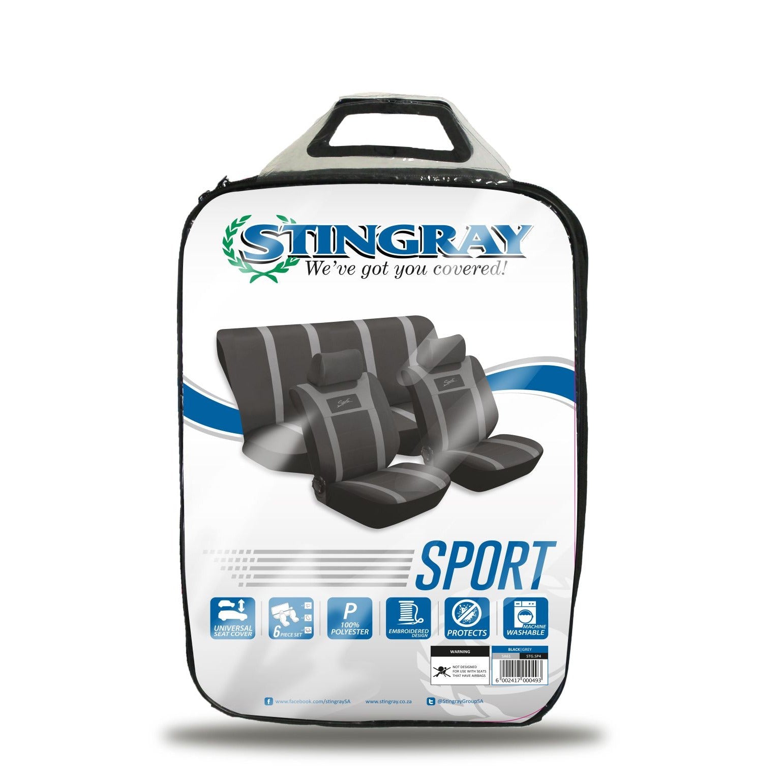 Sport 6Pc Car Seat Cover Set