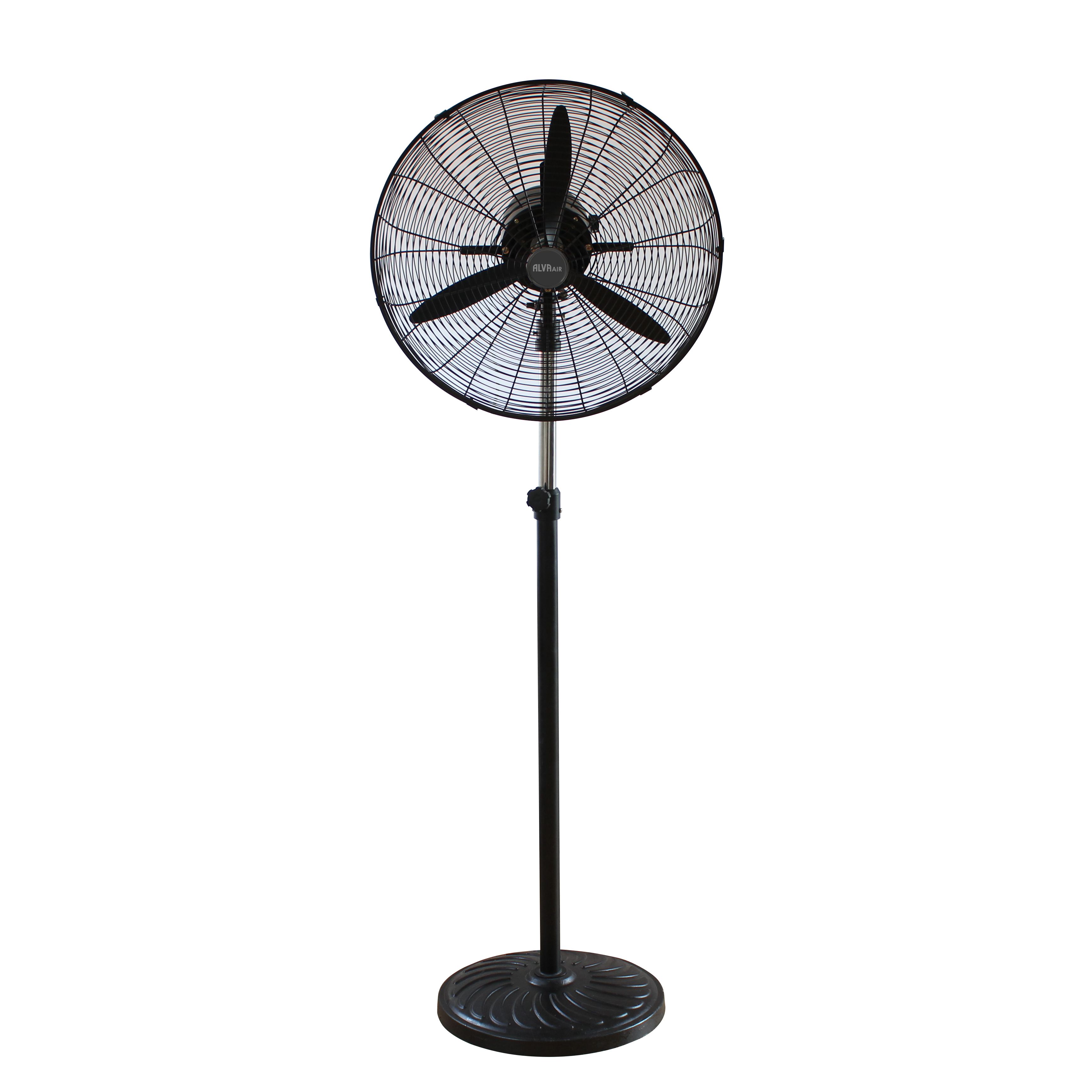 50cm Industrial Pedestal Fan Metal Telescopic (Matt Black)