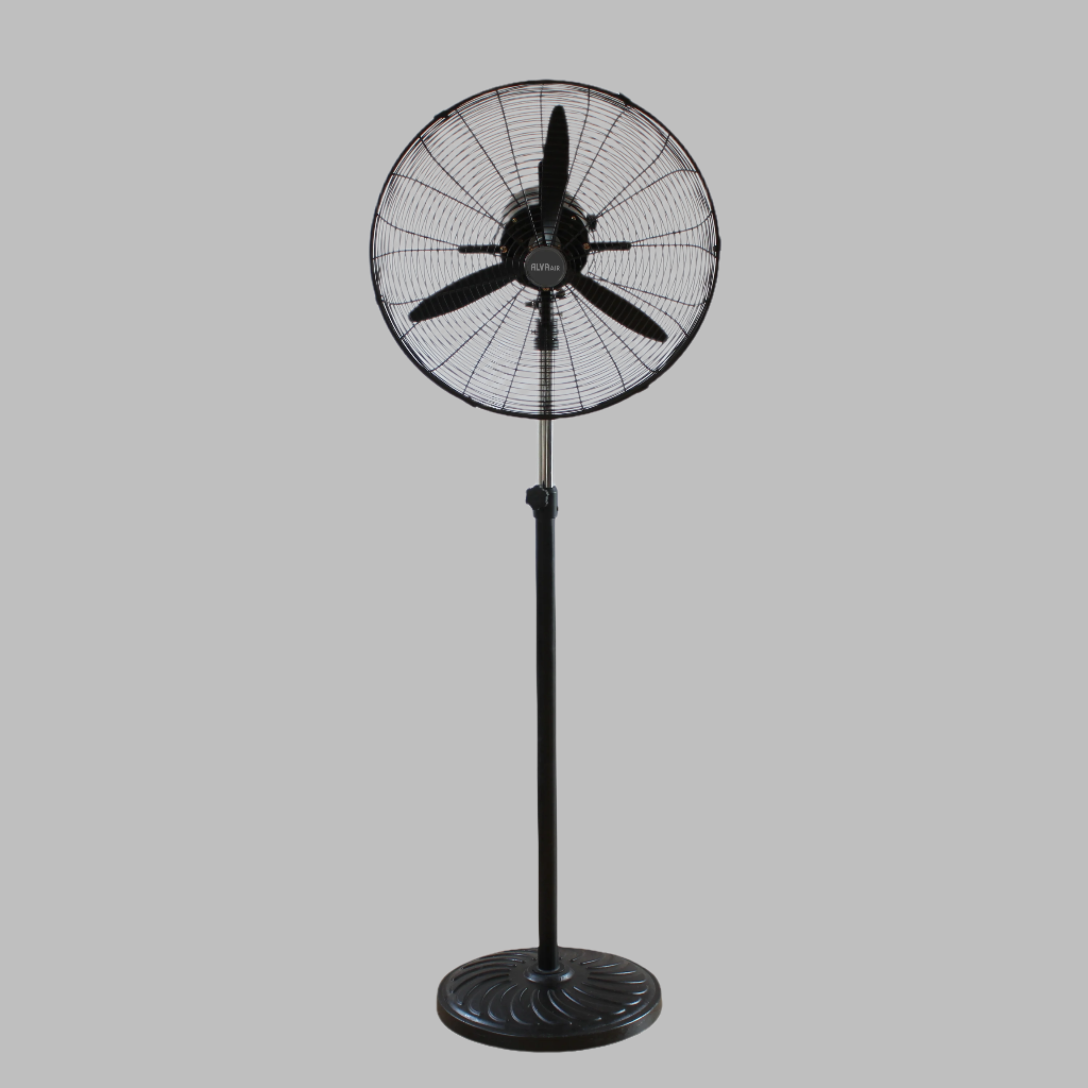 50cm Industrial Pedestal Fan Metal Telescopic (Matt Black)