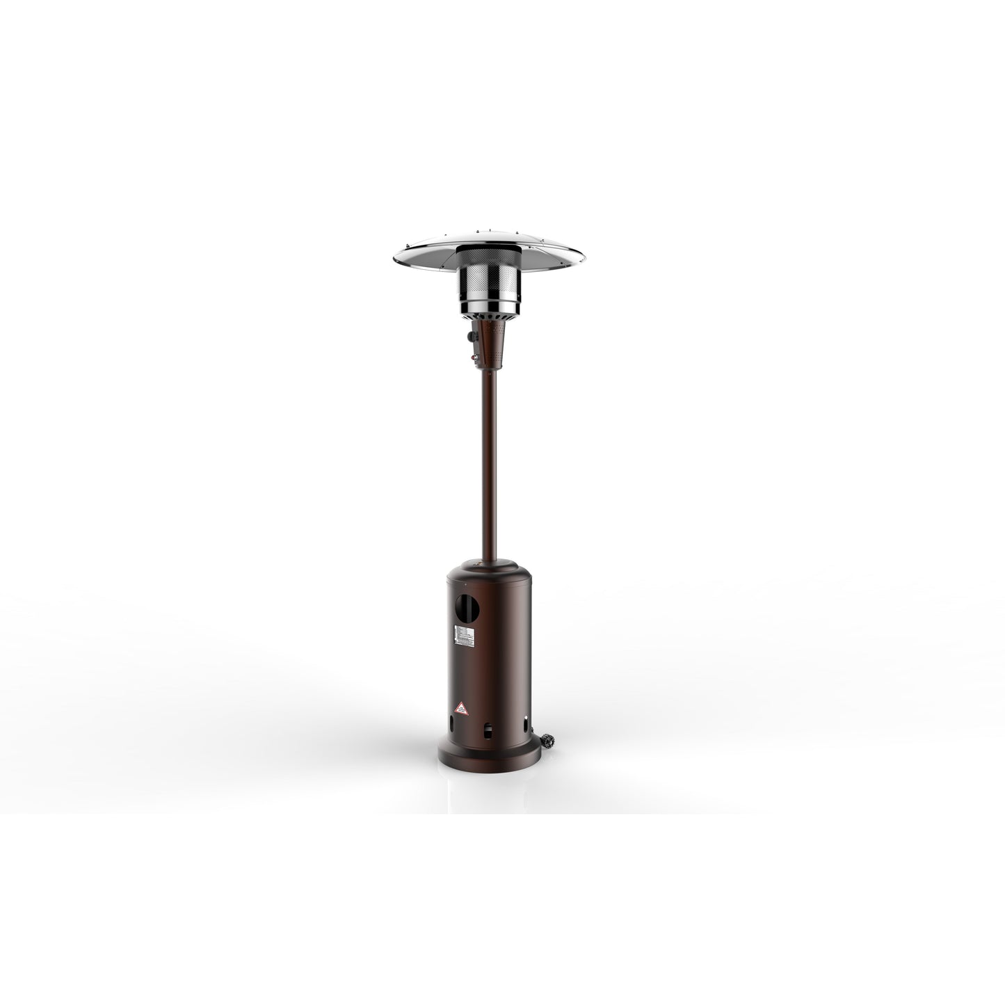 GAS PATIO HEATER WITH BRONZE HAMMERTONE CABINET