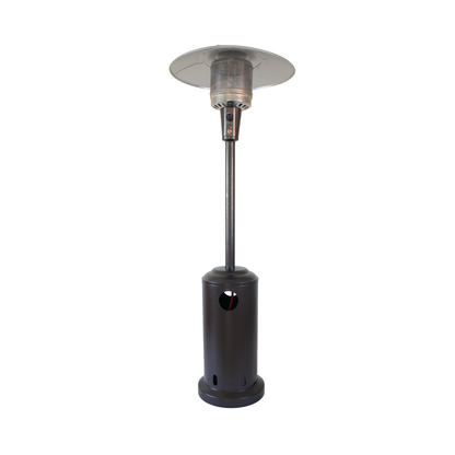 GAS PATIO HEATER WITH BRONZE HAMMERTONE CABINET