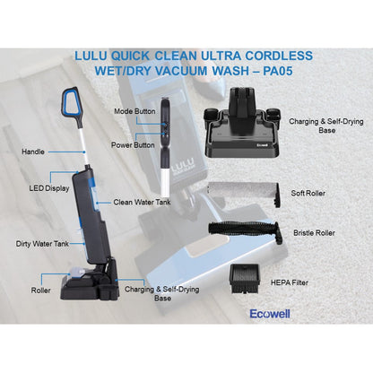 LULU - QUICK CLEAN ULTRA CORDLESS WET/DRY VACUUM WASH