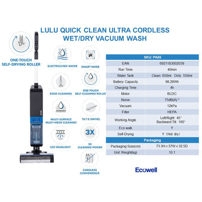 LULU - QUICK CLEAN ULTRA CORDLESS WET/DRY VACUUM WASH