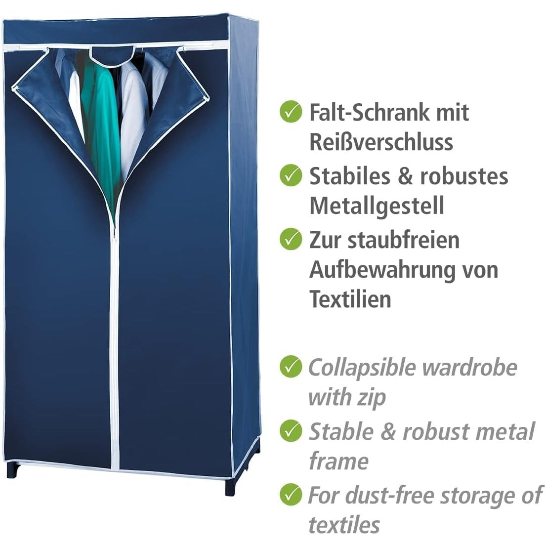Foldable Wardrobe - 50X75X150 - Air Range - Blue