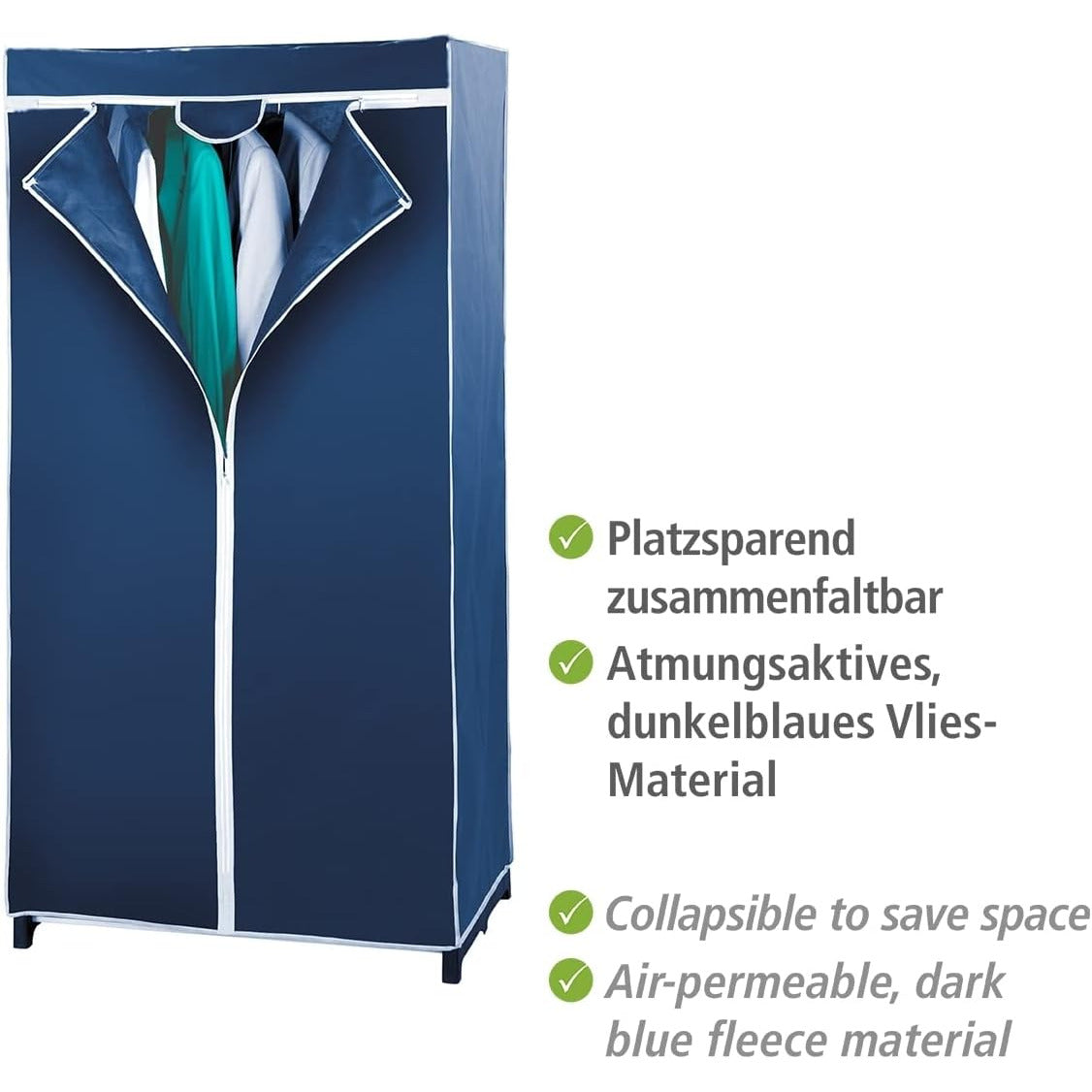 Foldable Wardrobe - 50X75X150 - Air Range - Blue