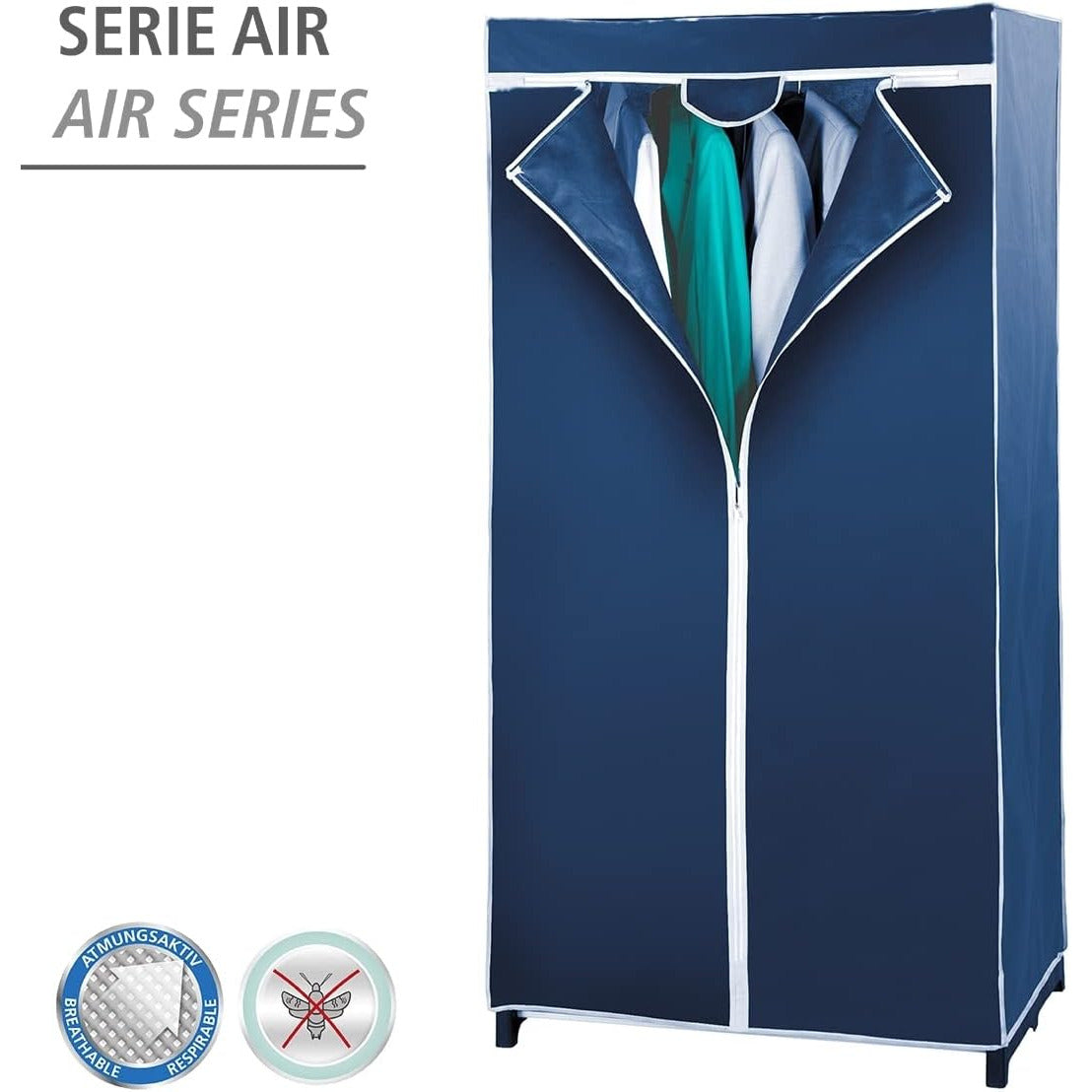 FOLDABLE WARDROBE - 50X75X150 - AIR RANGE - BLUE