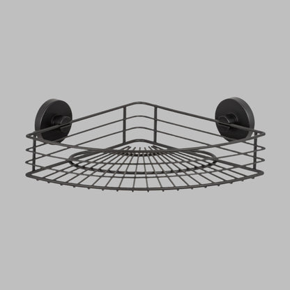 VACUUM-LOC® CORNER SHELF - BARI - BLACK - WALL SHELF - NO DRILLING