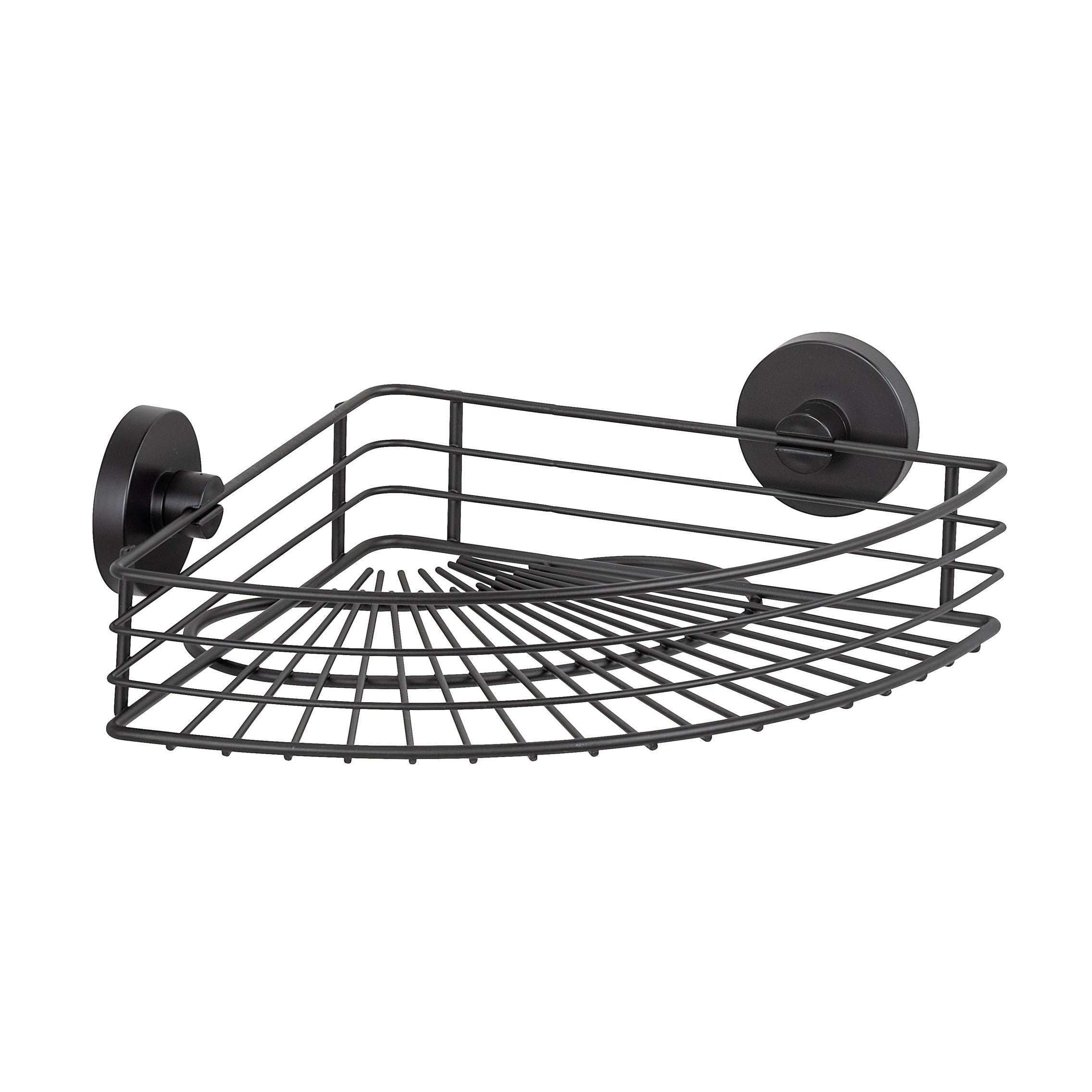 Vacuum-Locâ® Corner Shelf - Bari - Black - Wall Shelf - No Drilling