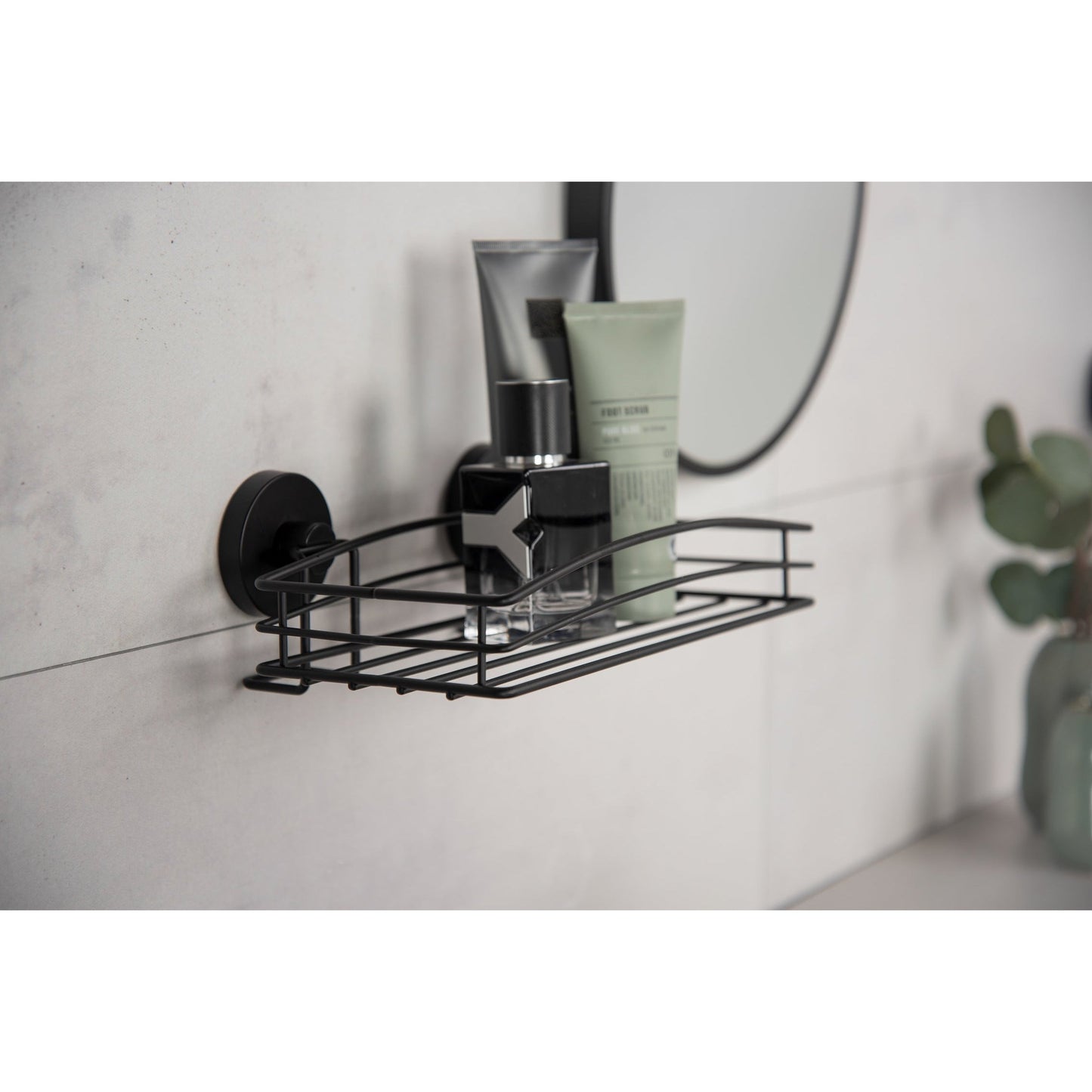 VACUUM-LOC® WALL SHELF - BLACK - WALL SHELF - NO DRILLING