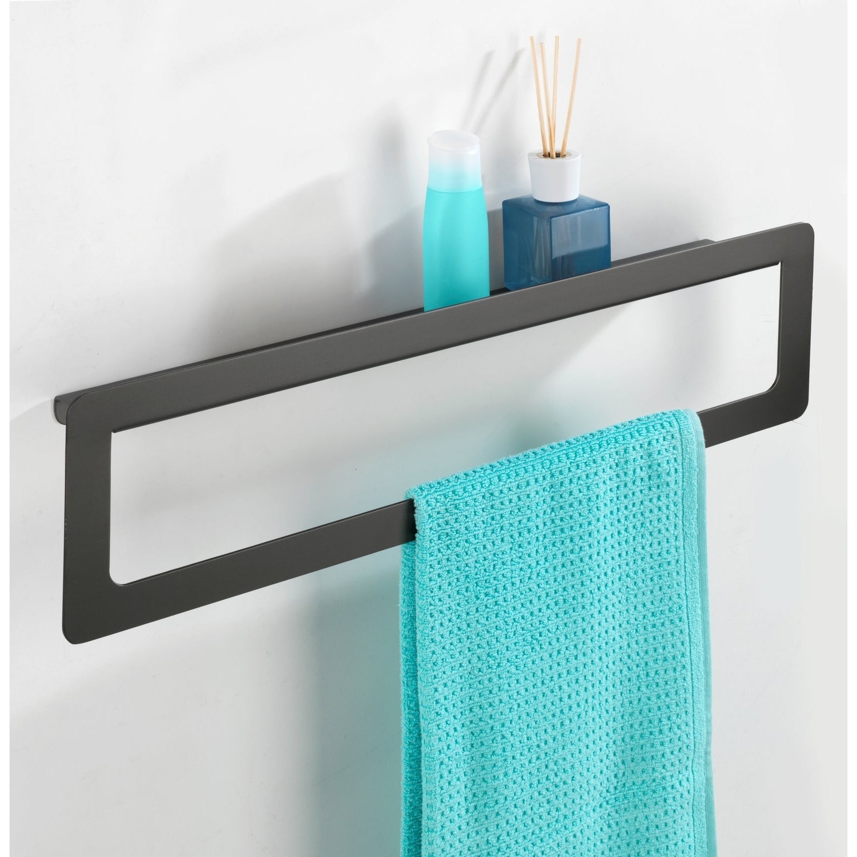 Towel Rail With Shelf Uno - Montella - Aluminium