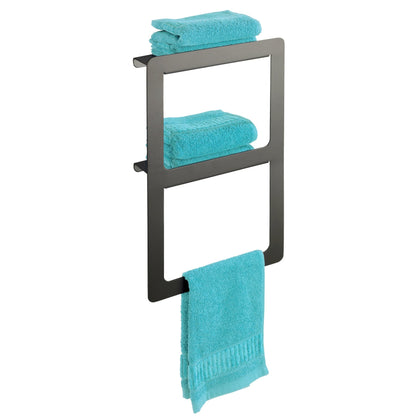 TOWEL HOLDER SHELF DUO - MONTELLA RANGE - RUSTPROOF ALUMINIUM - ANTHRACITE