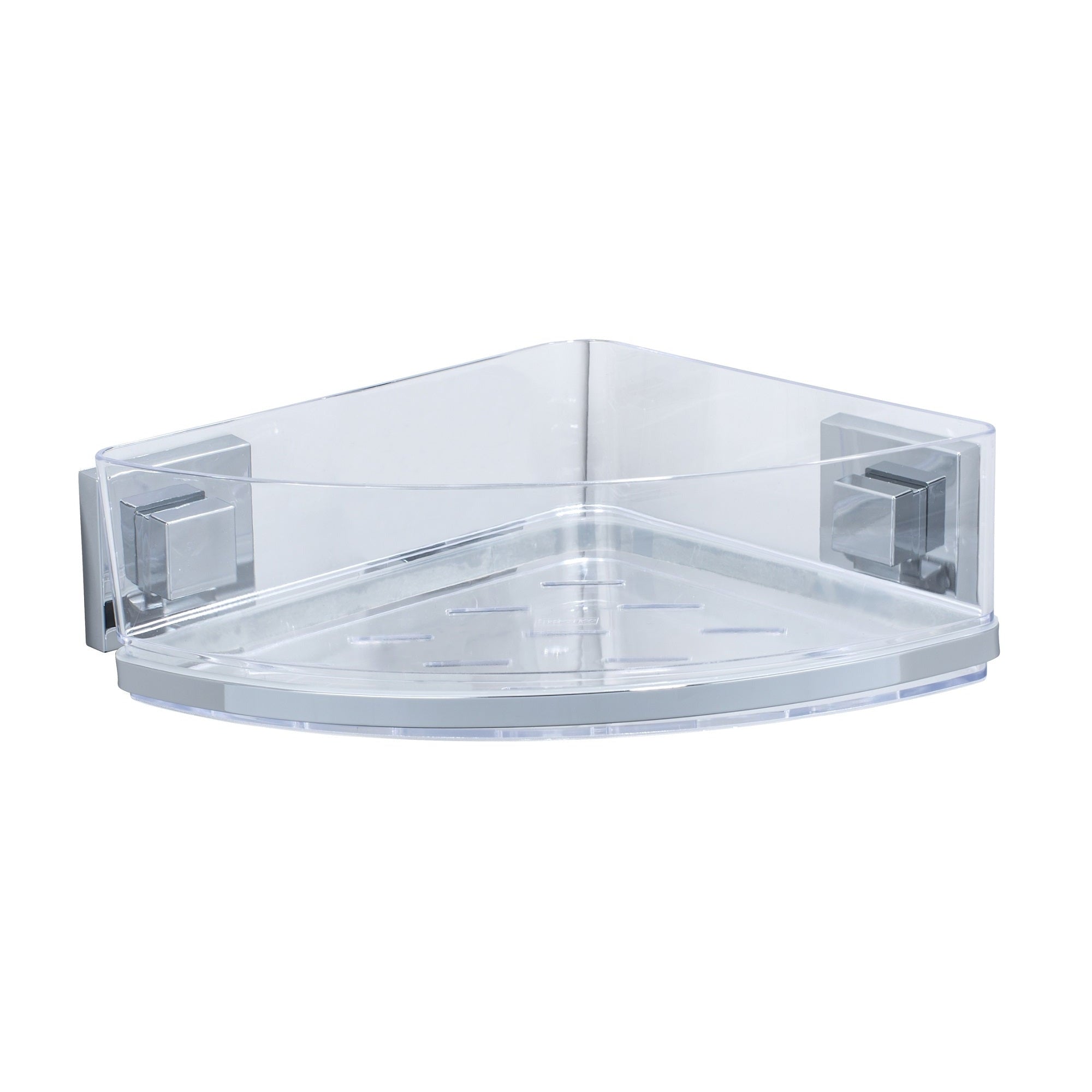 Vacuum-Loc Corner Shelf Quadro Range - S/Steel - No Drilling