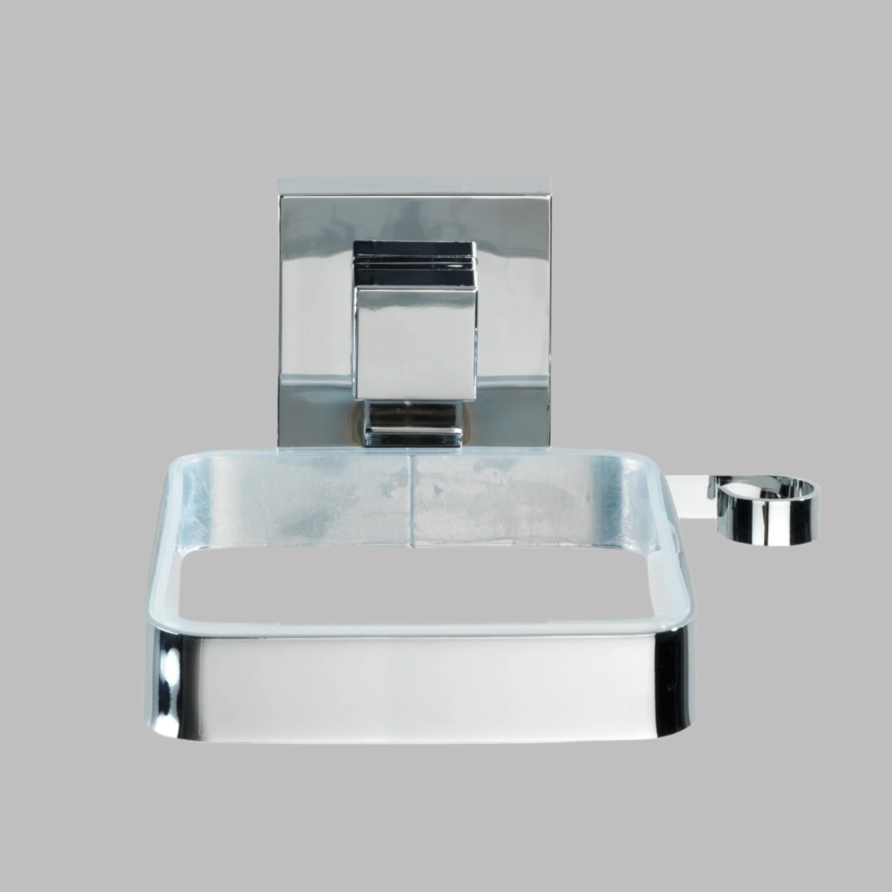 Vacuum-Loc Hair Dryer Holder Quadro Range - S/Steel - No Drilling