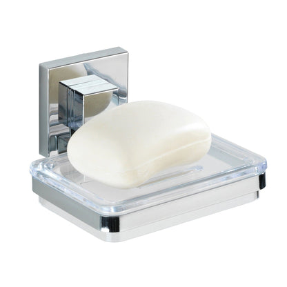 VACUUM-LOC SOAP HOLDER QUADRO RANGE - S/STEEL - NO DRILLING