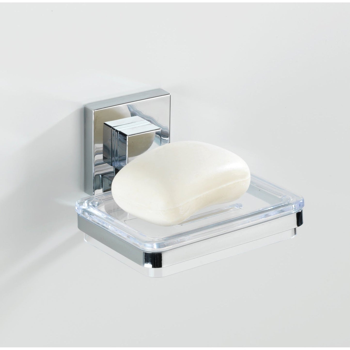 VACUUM-LOC SOAP HOLDER QUADRO RANGE - S/STEEL - NO DRILLING