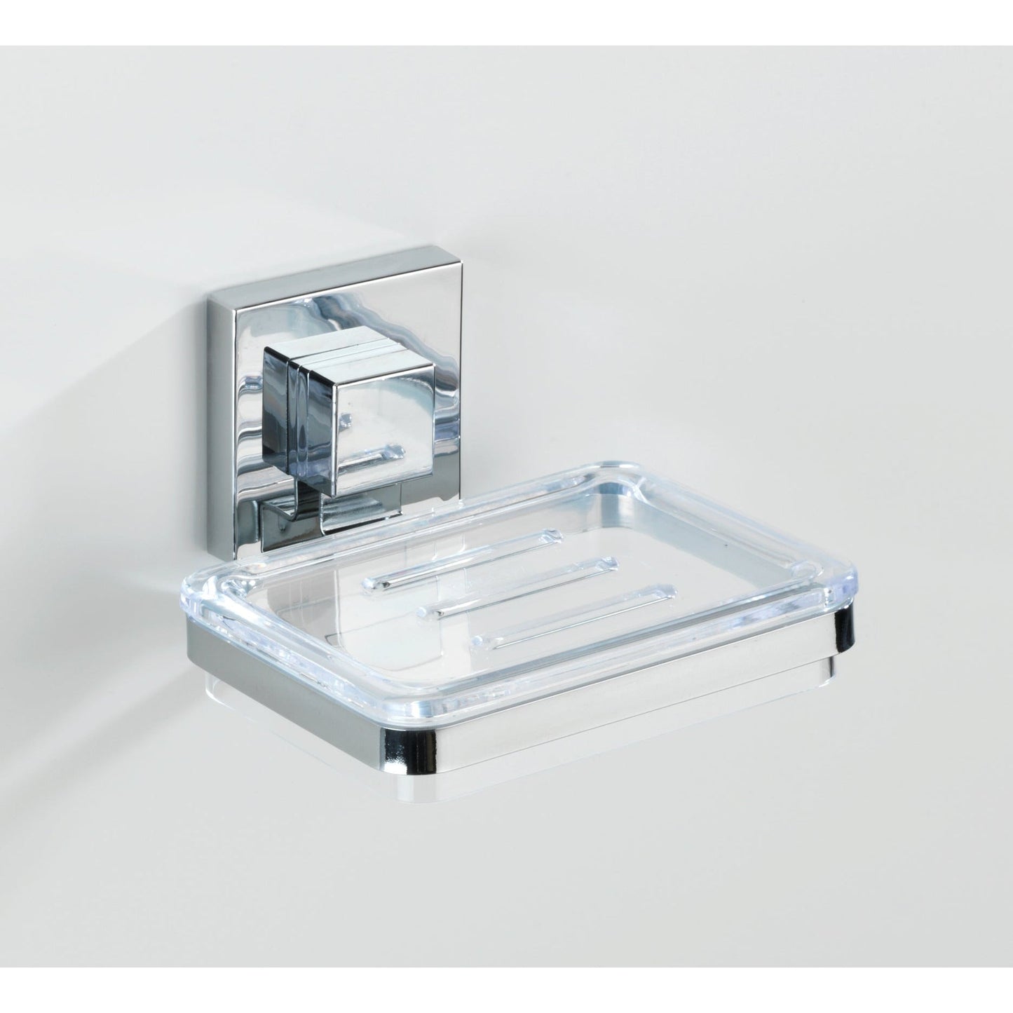 VACUUM-LOC SOAP HOLDER QUADRO RANGE - S/STEEL - NO DRILLING