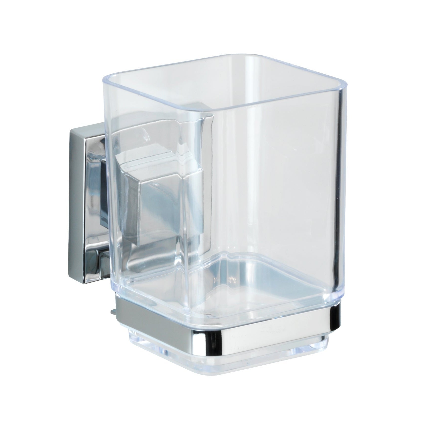 Vacuum-Loc Toothbrush Tumbler Quadro Range - S/Steel - No Drilling