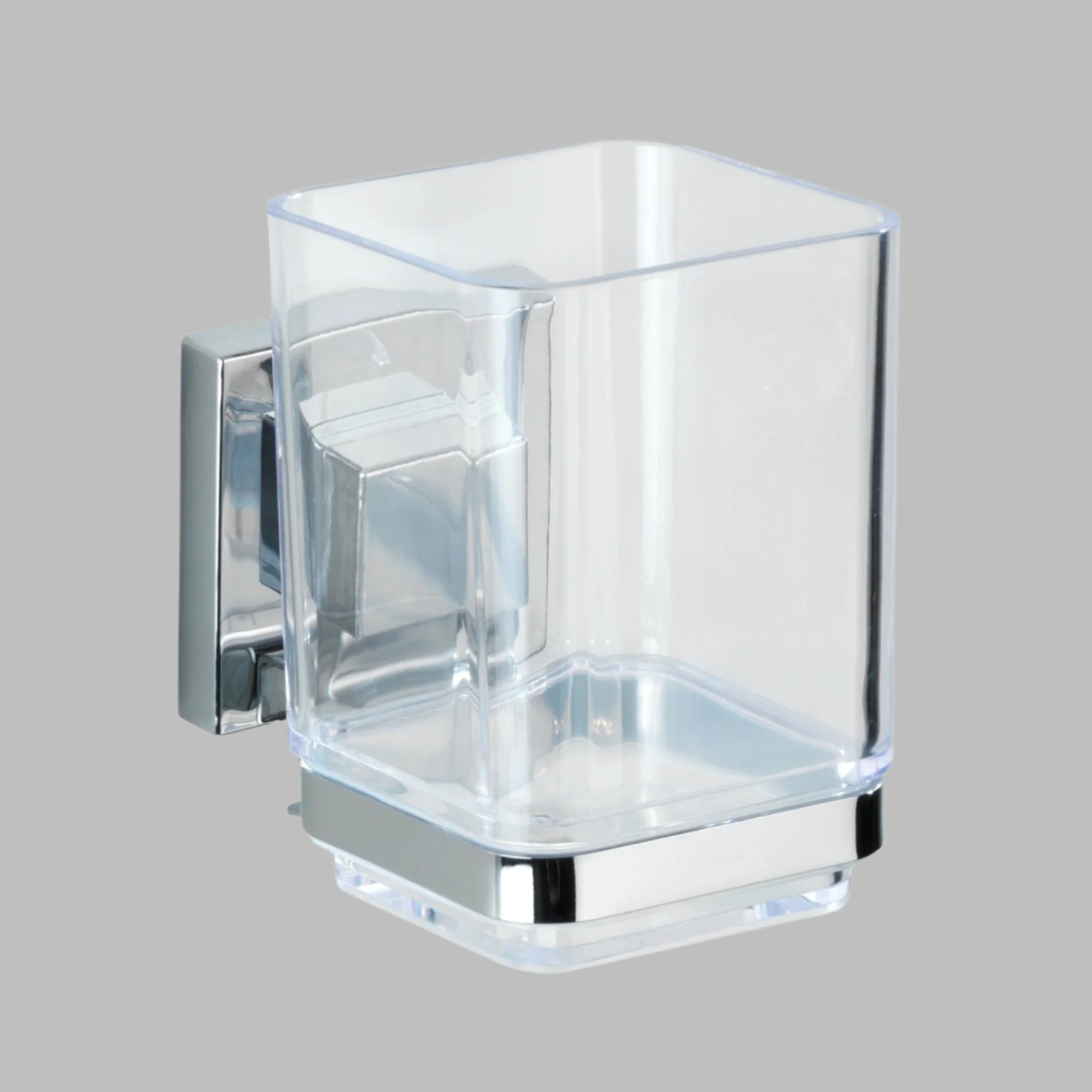 Vacuum-Loc Toothbrush Tumbler Quadro Range - S/Steel - No Drilling