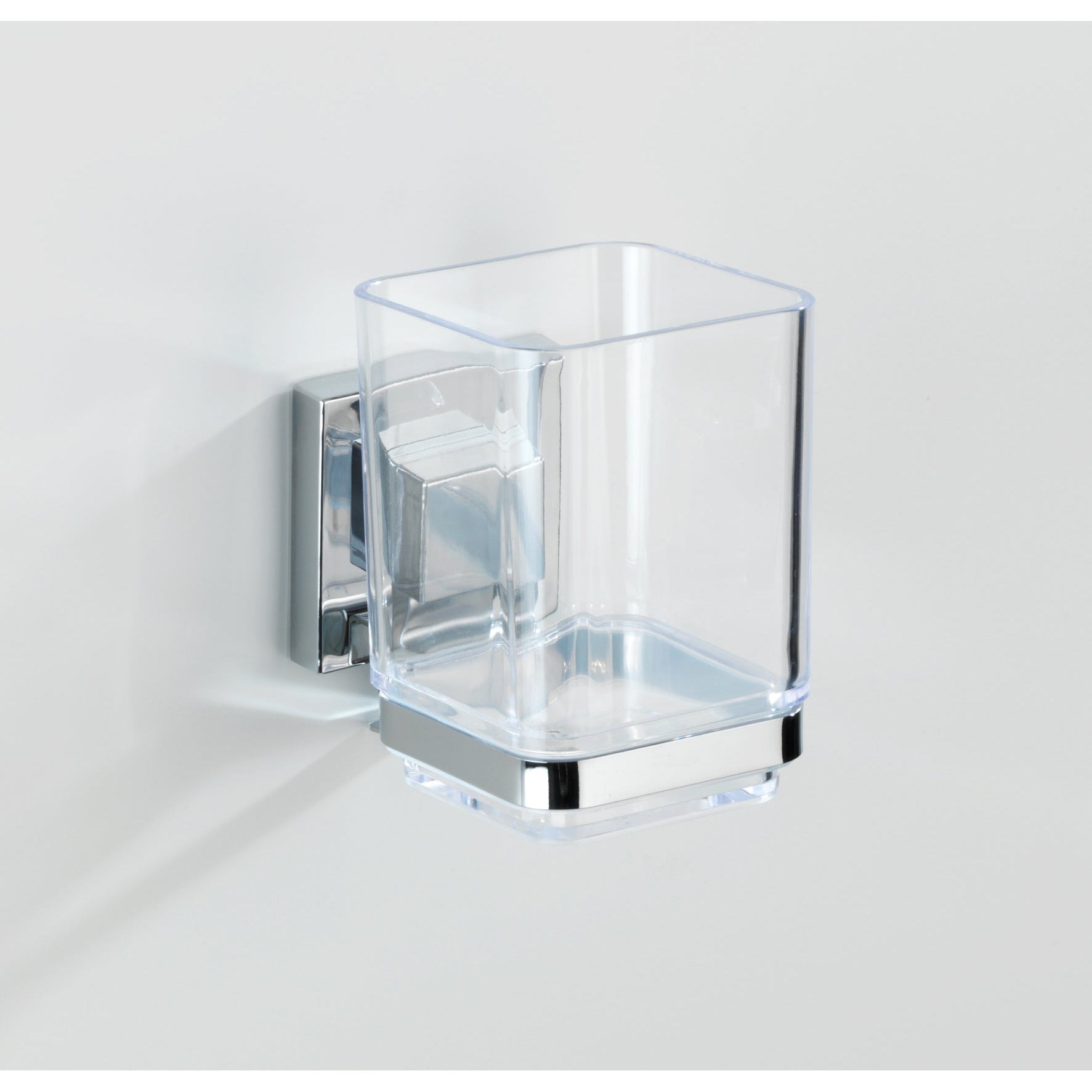 Vacuum-Loc Toothbrush Tumbler Quadro Range - S/Steel - No Drilling