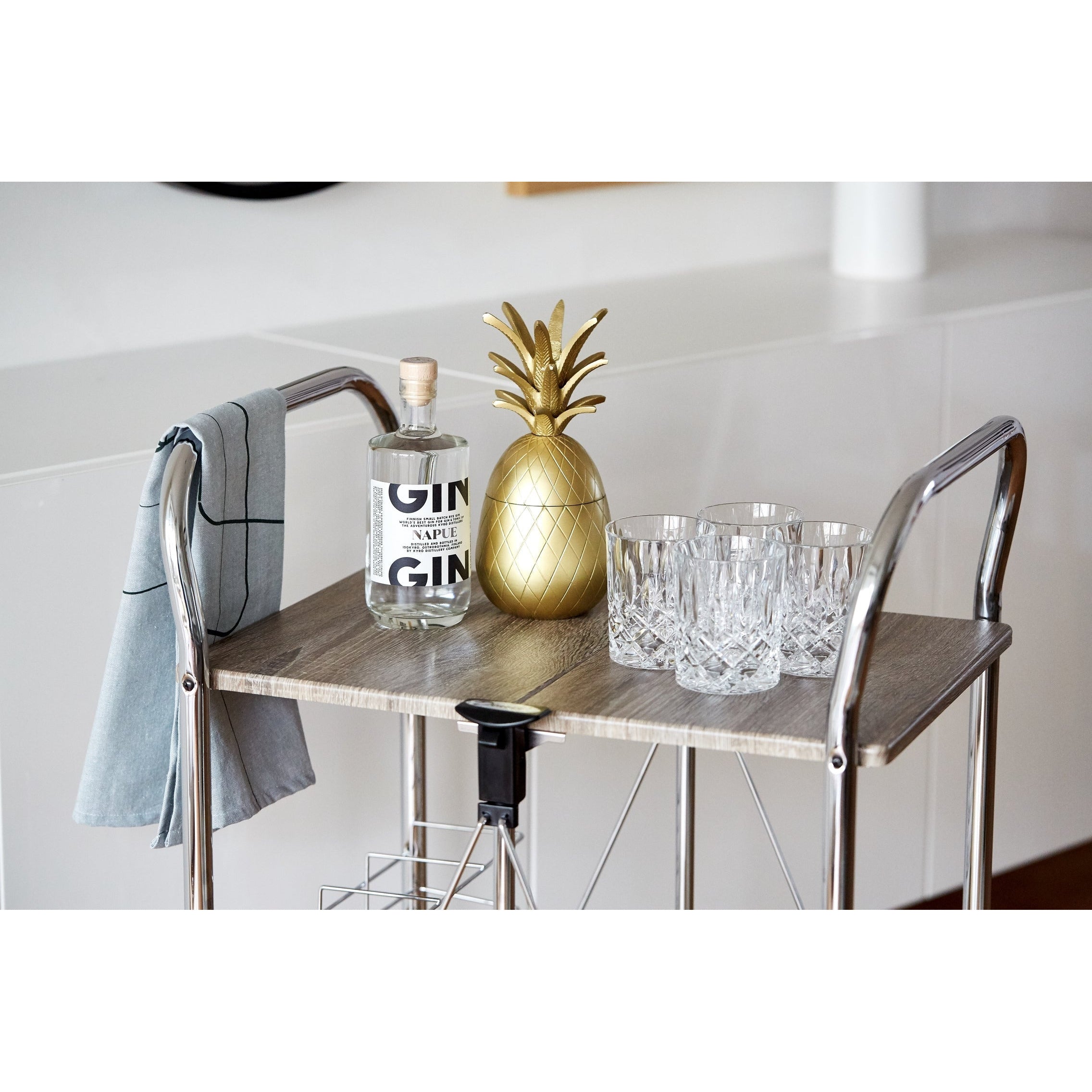 Serving Trolley - Foldable - Liky Range - Wood Metal