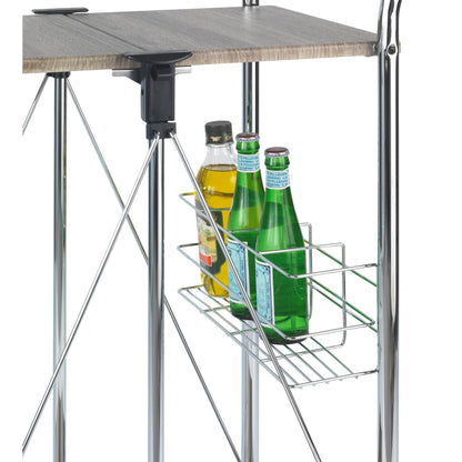 SERVING TROLLEY - FOLDABLE - LIKY RANGE - WOOD METAL