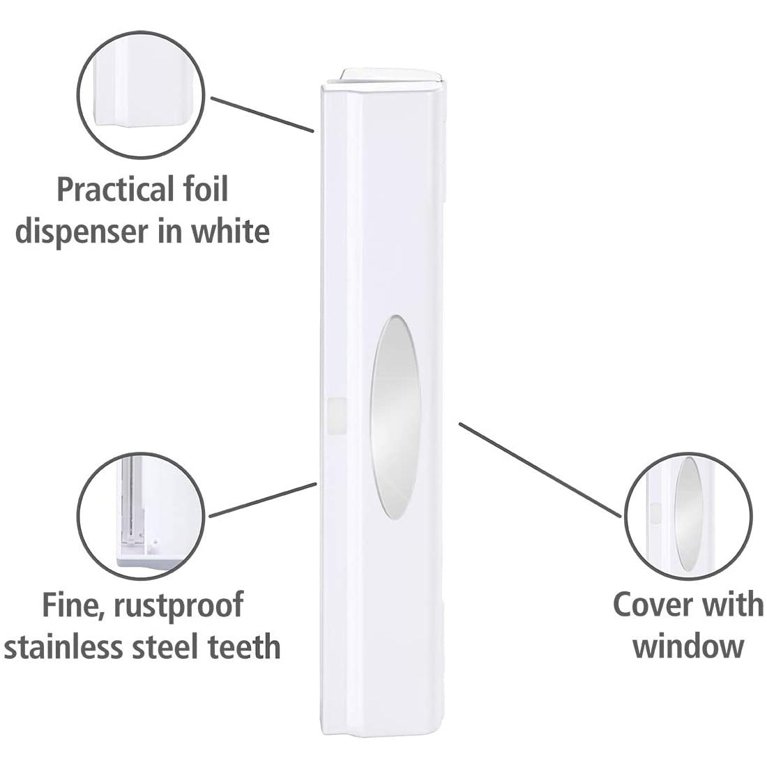 Foil / Cling Wrap Dispenser - Cutter 1-Click - White
