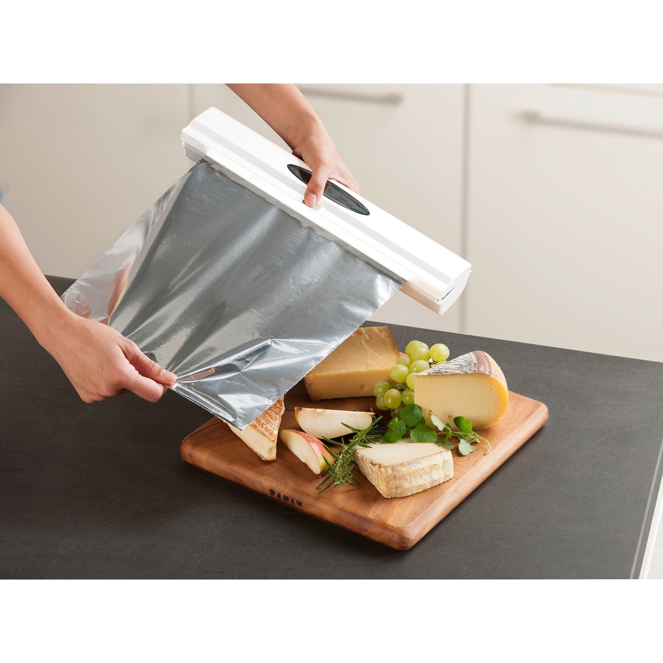 Foil / Cling Wrap Dispenser - Cutter 1-Click - White