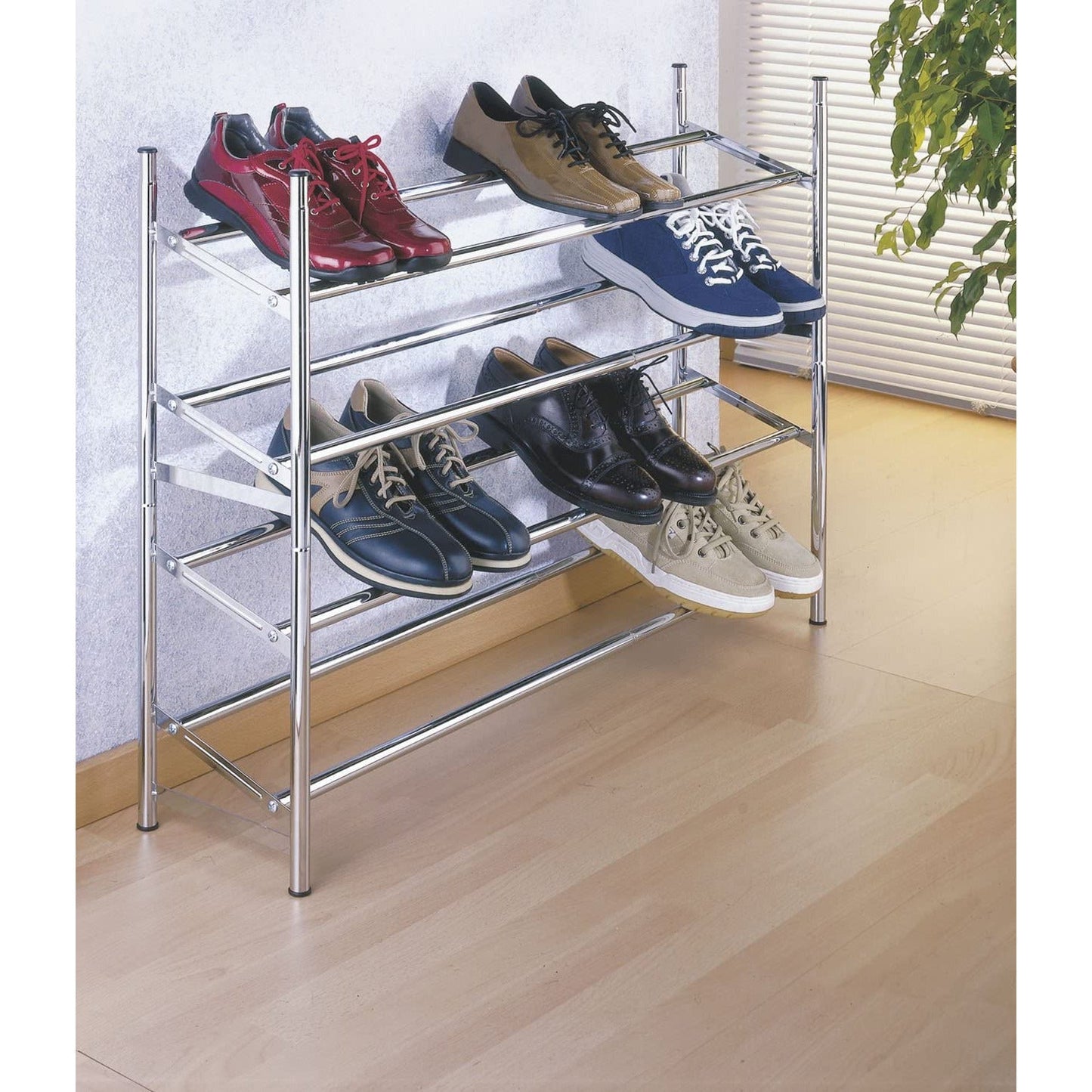 EXTENDABLE SHOE SHELF - CHROME