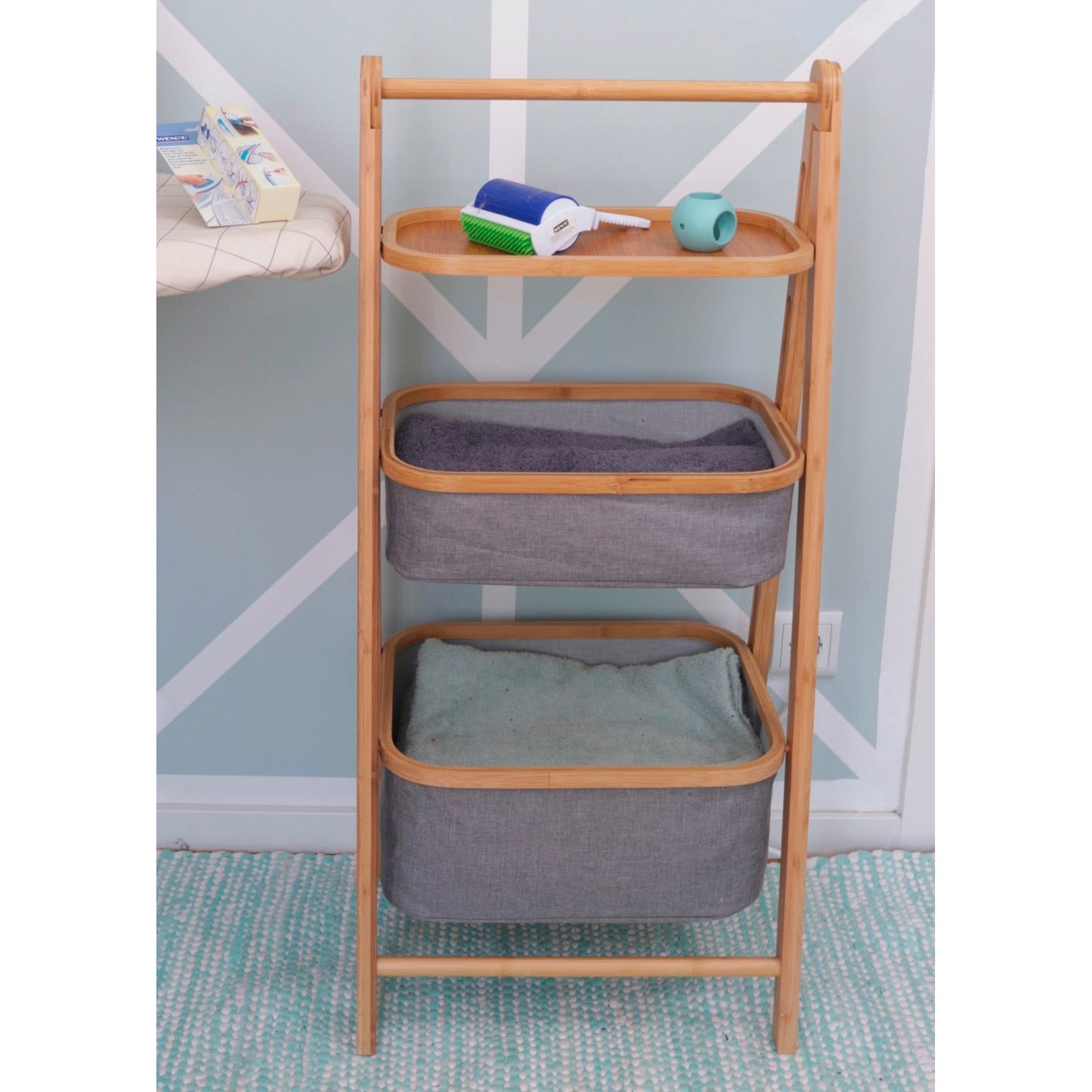 Shelf Unit With 2 Baskets - Bahari - Bamboo