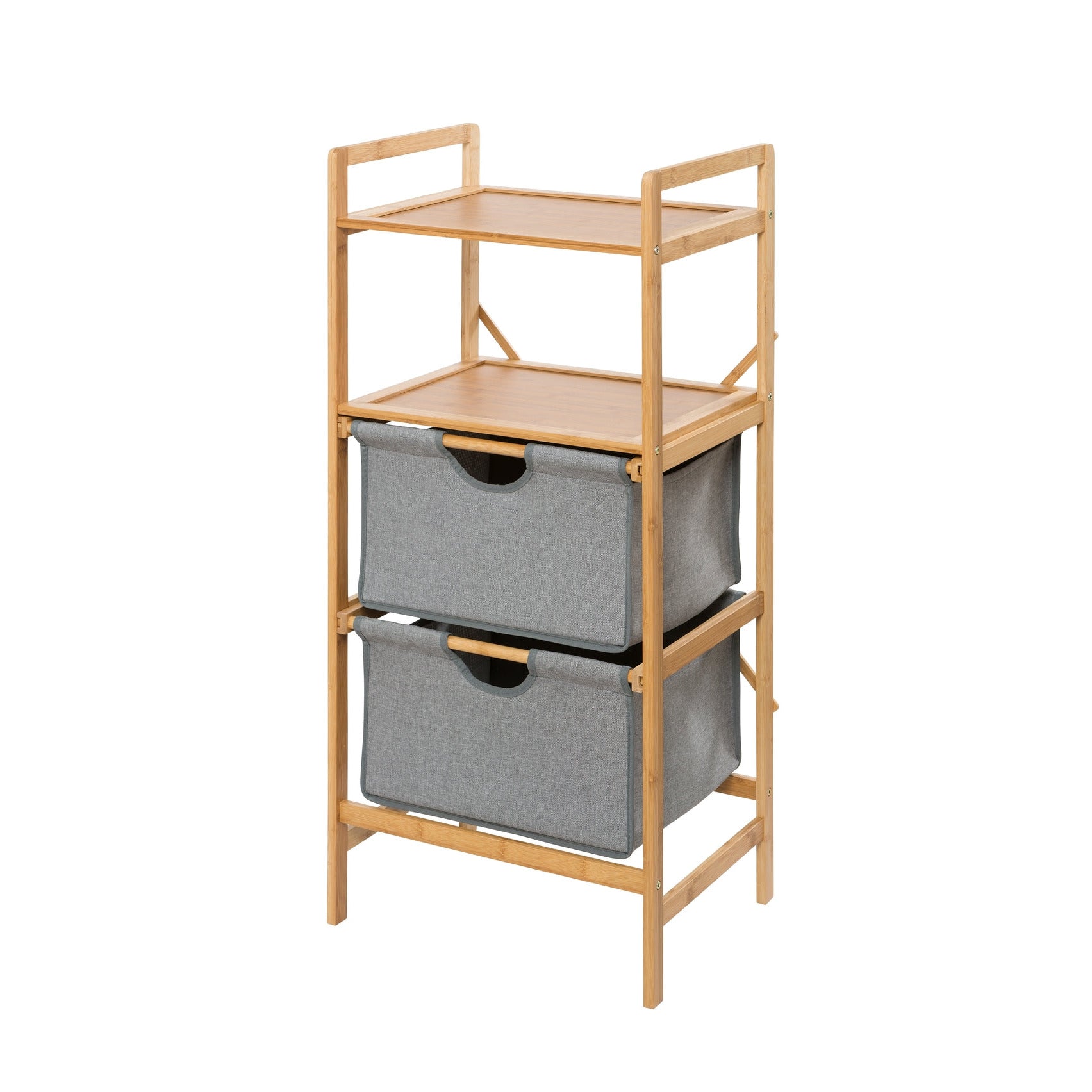 Shelf Unit With 2 Drawers - Bahari - Bamboo