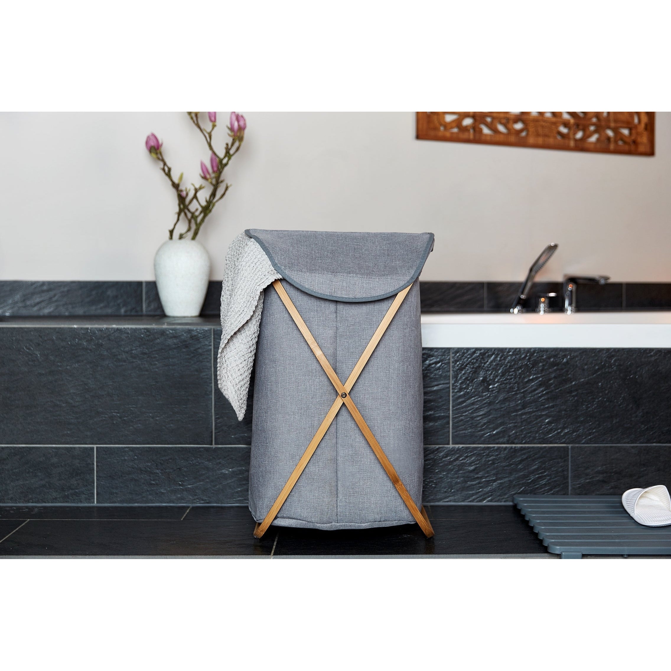 Laundry Basket 79L - Bahari - Bamboo Grey